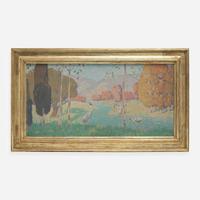 Rae Sloan Bredin (American, 1881-1933) Spring, Central New Jersey (Study for the New Jersey State Museum Mural)