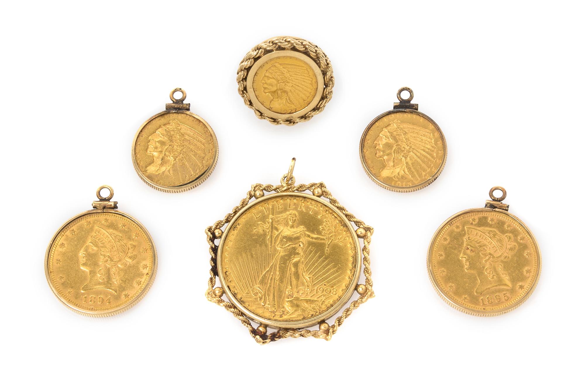 A Collection of Liberty Coin Jewelry, 69.50 dwts.