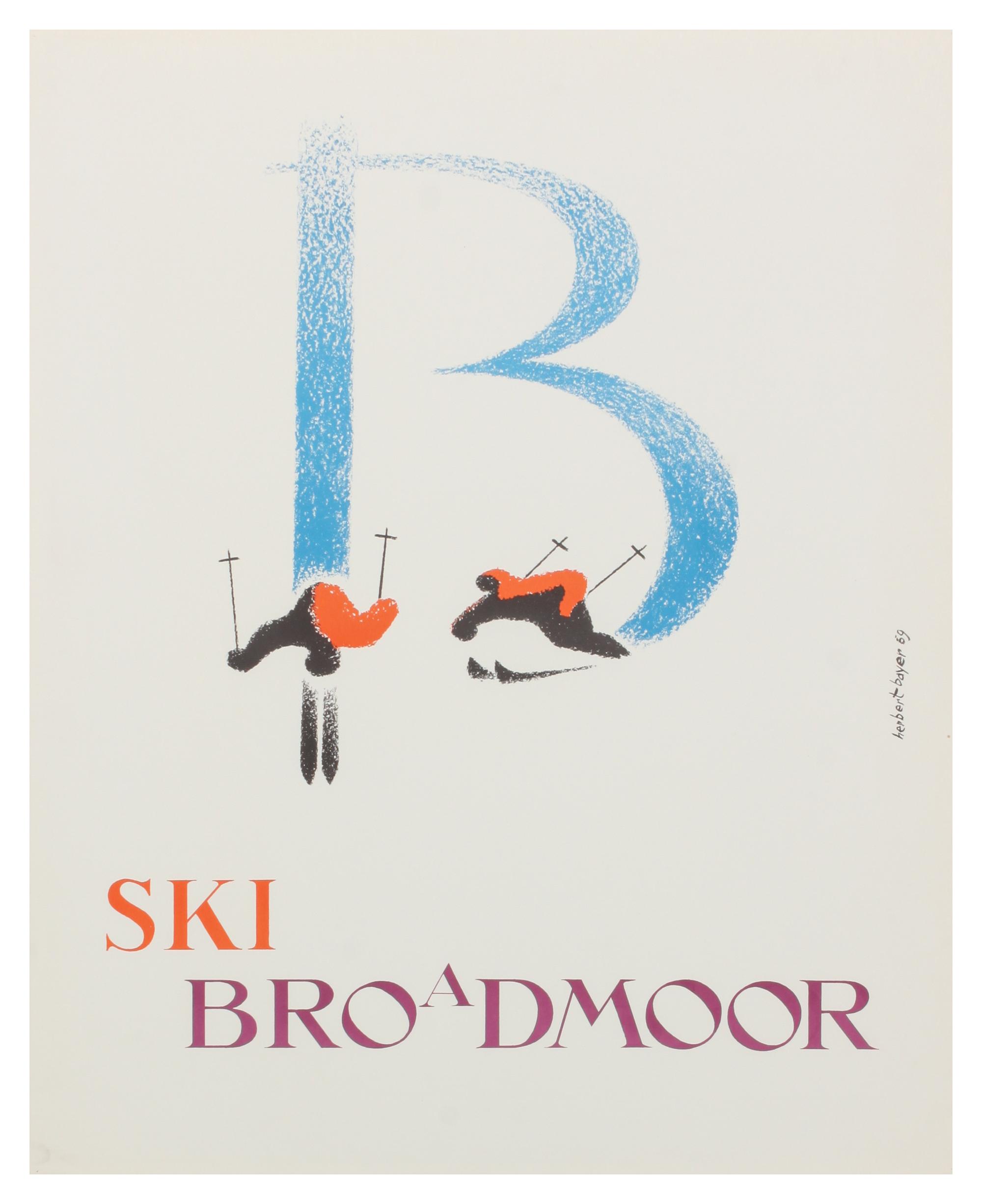 Ski Broadmoor Poster, Herbert Bayer, 1969 31 x 23 1/8 inches.