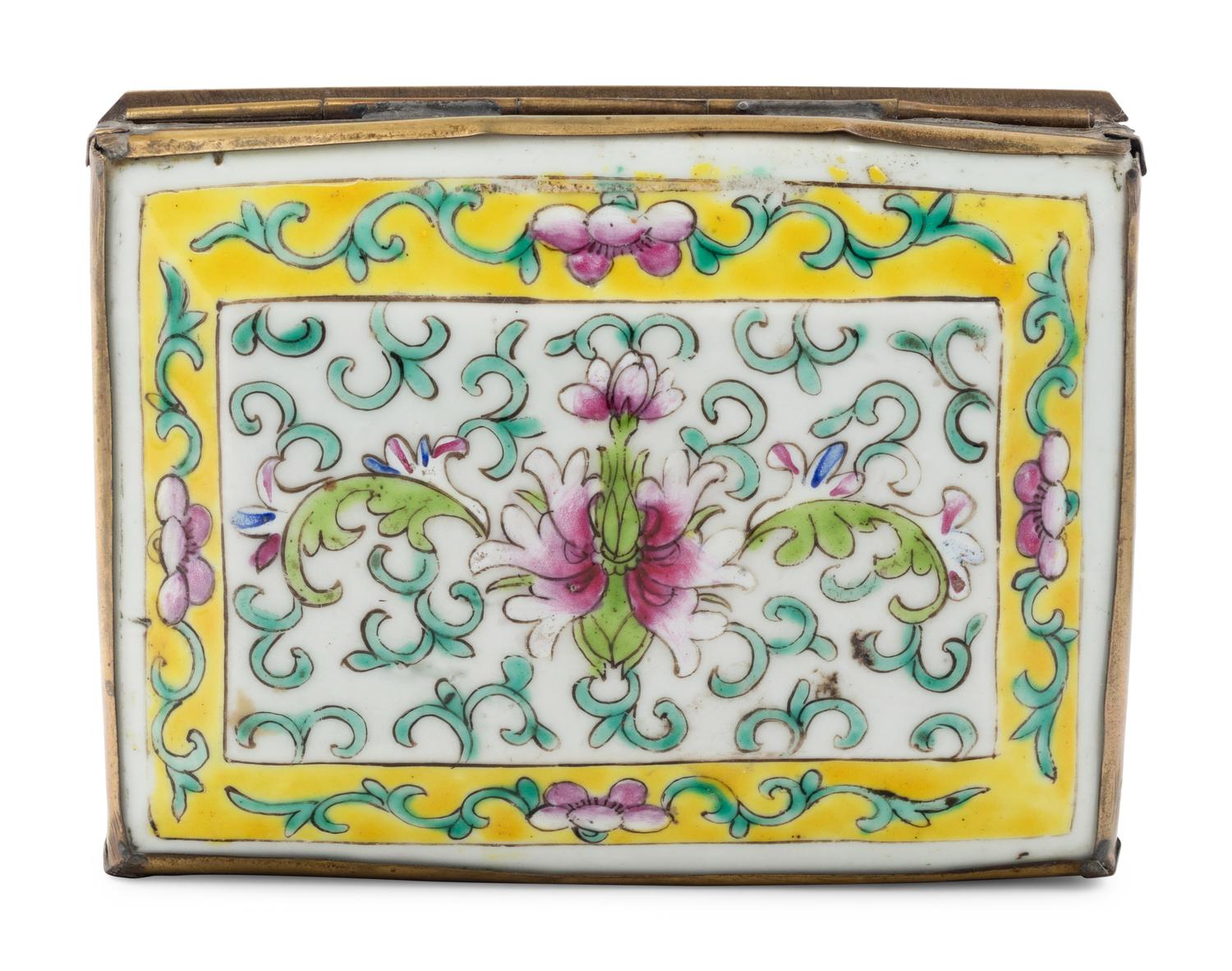 13 Chinese Enamel on Metal and Porcelain Boxes