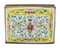 13 Chinese Enamel on Metal and Porcelain Boxes