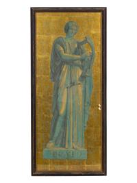 A Set of Three Panels Depicting Muses