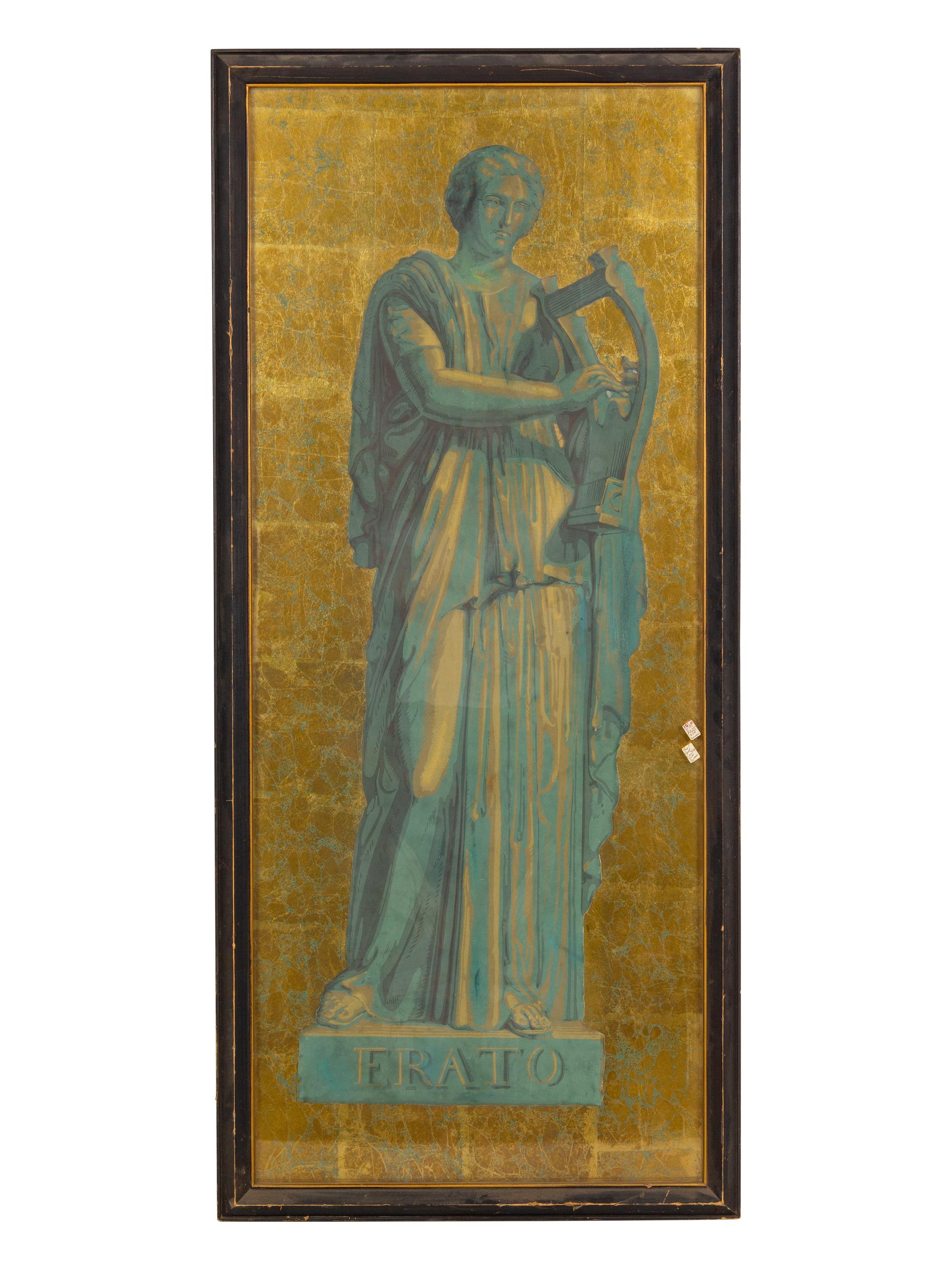 A Set of Three Panels Depicting Muses