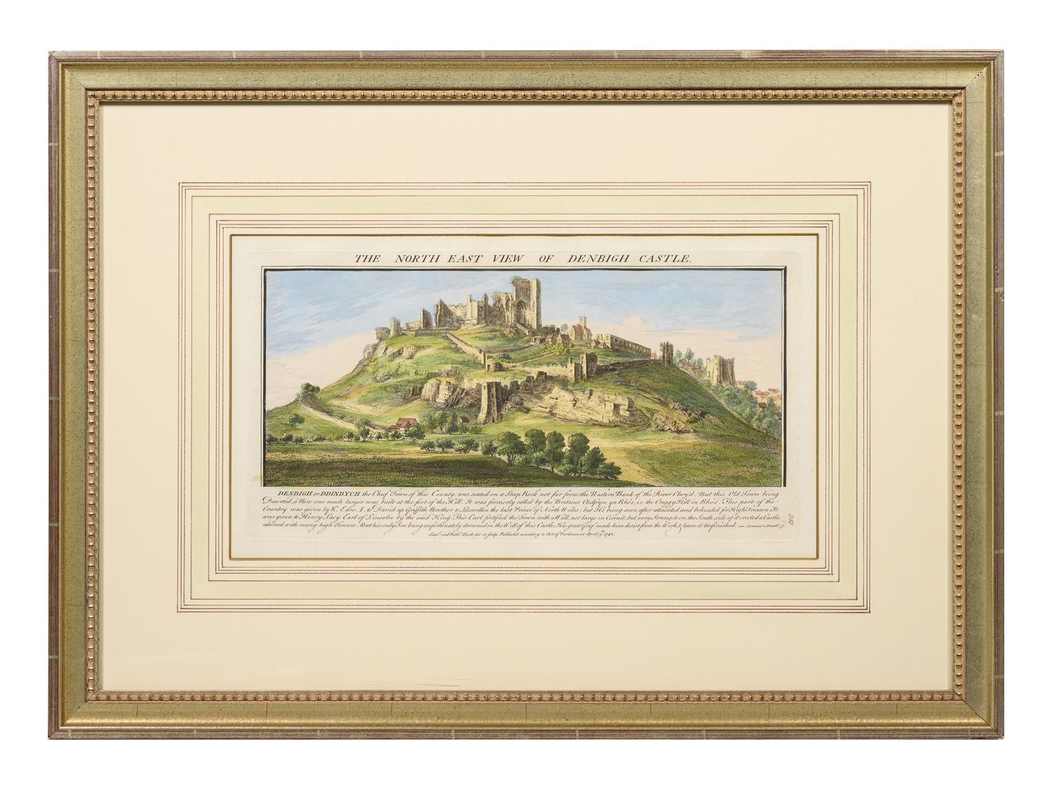 A Set of Eight English Architectural Engravings with Hand-Coloring