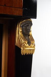 An Austrian Empire Parcel Ebonized and Gilt Mahogany Secrétaire à Abattant