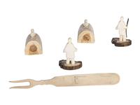 Iñupiaq Carved Salt and Pepper Shakers, PLUS