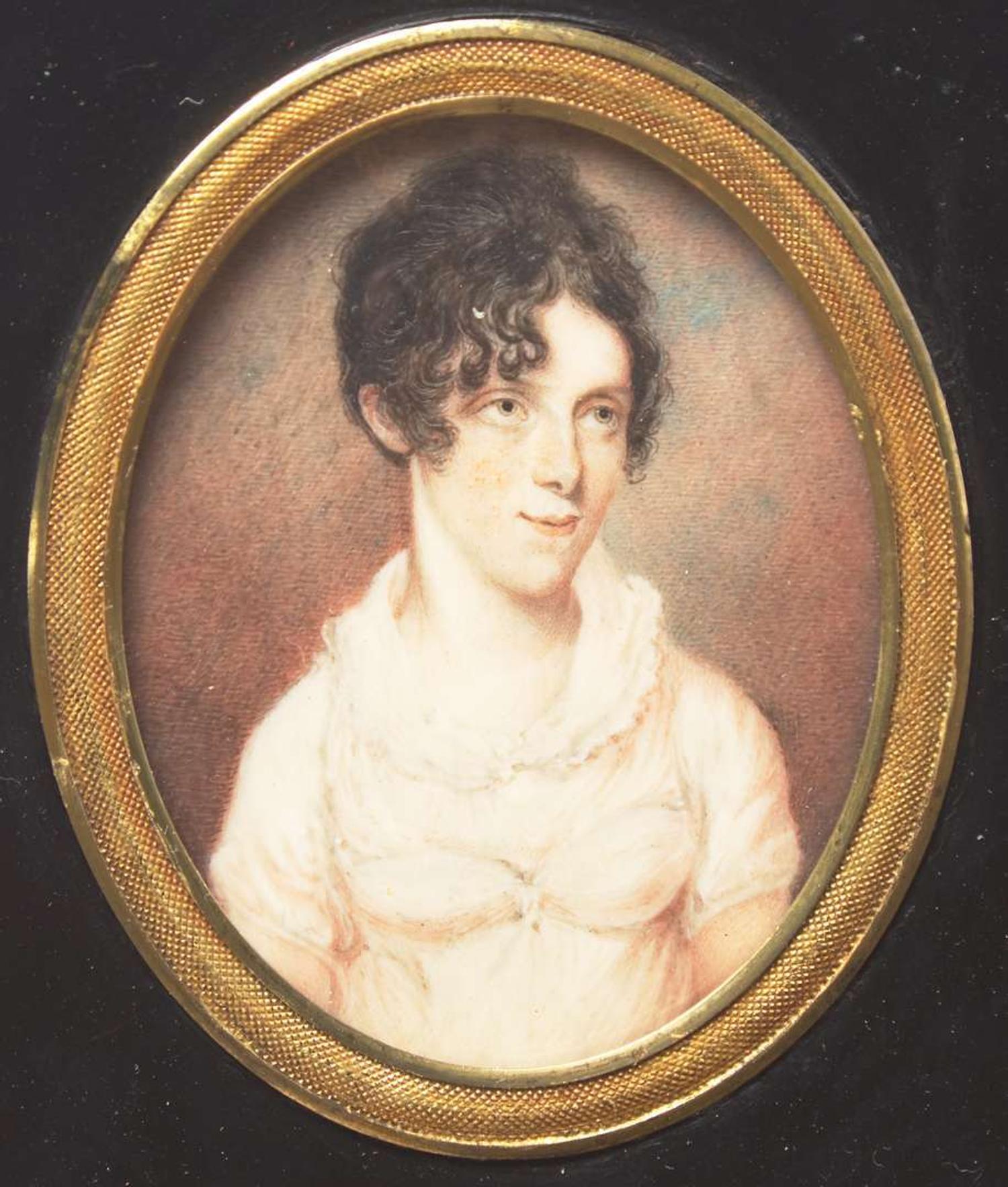 American or Continental School 19th century, Two portrait miniatures of young ladies