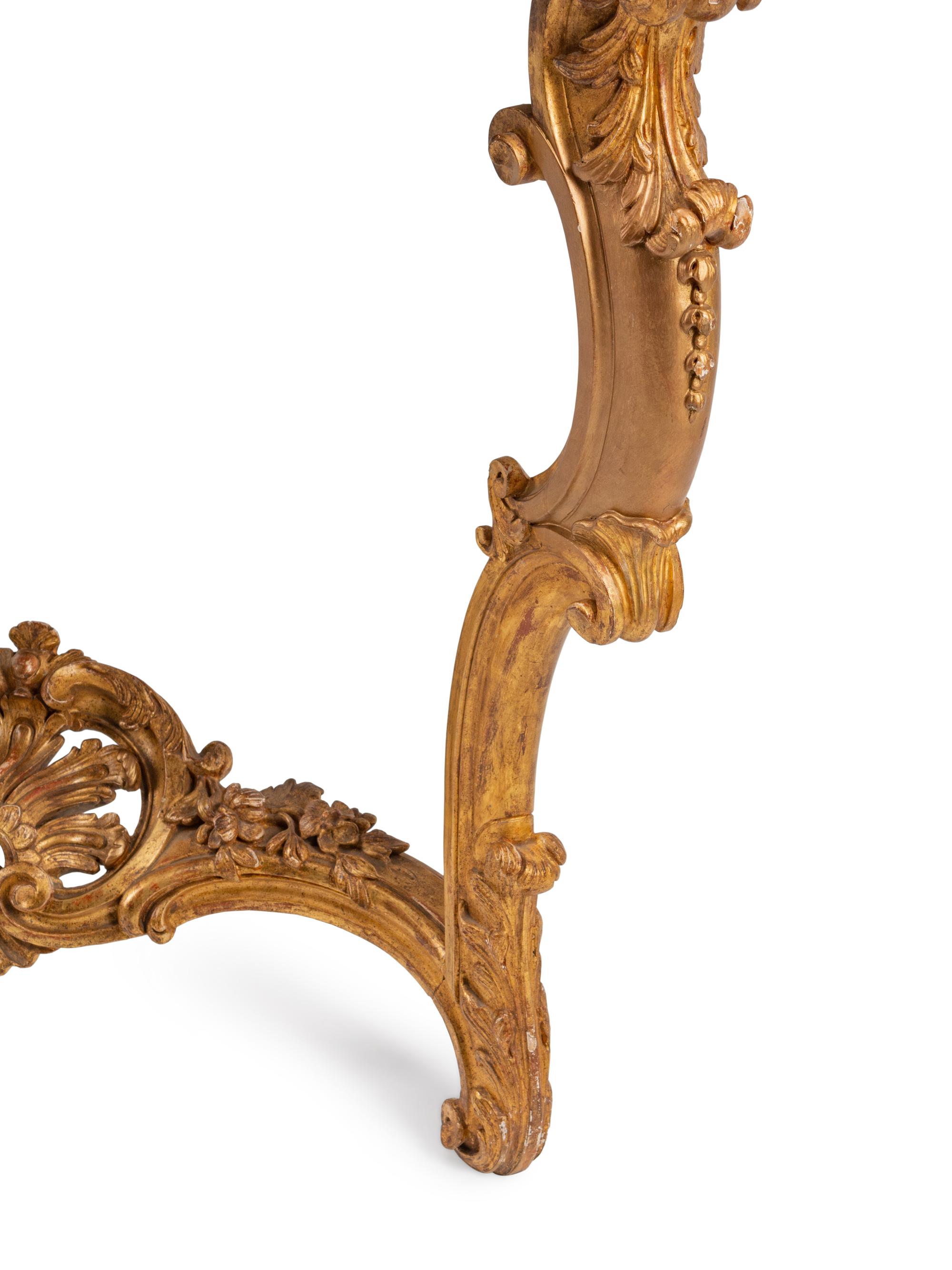 A Louis XV Style Giltwood Console — 19TH CENTURY