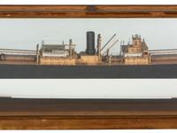 A Painted Wood Cased Half Model of the Polyktor SS