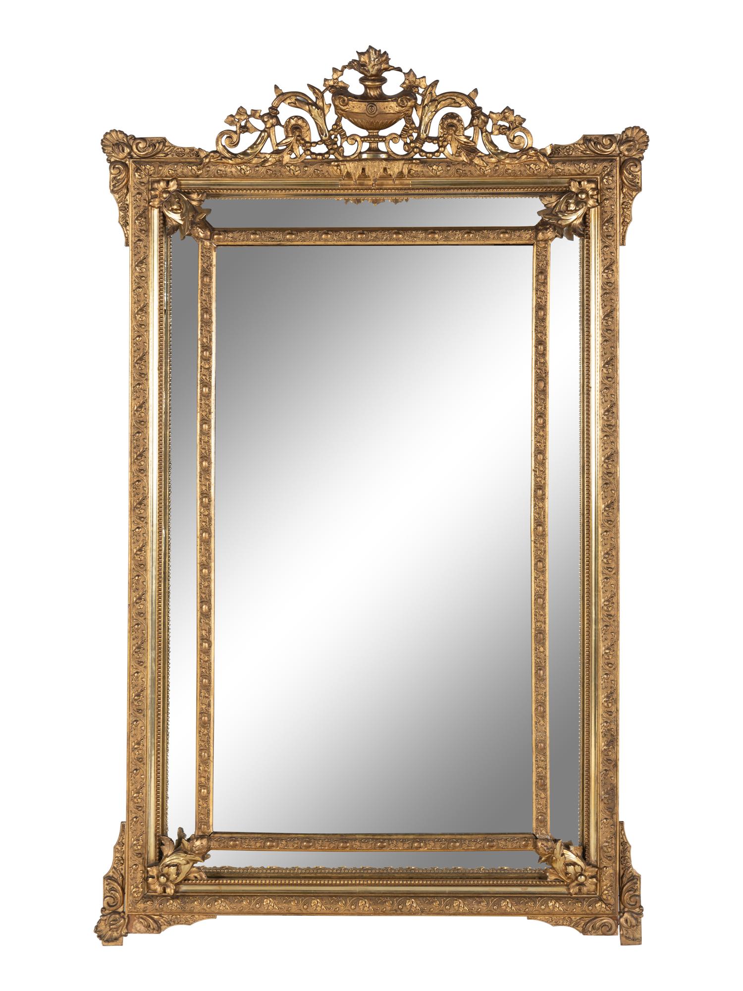 A Continental Gilt Composition Mirror