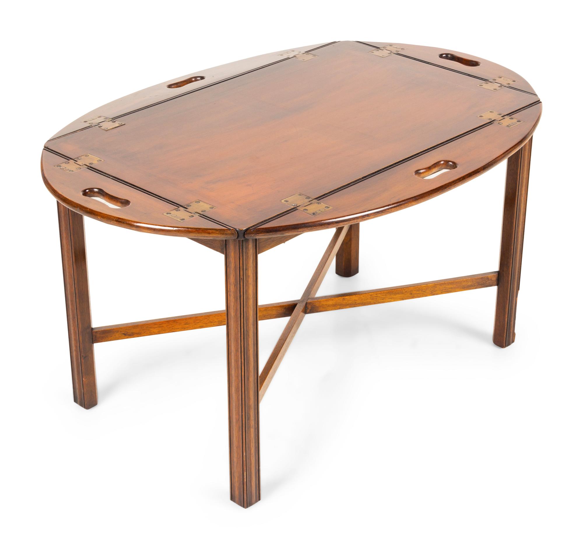 A Georgian Style Mahogany Butler's Tray Table