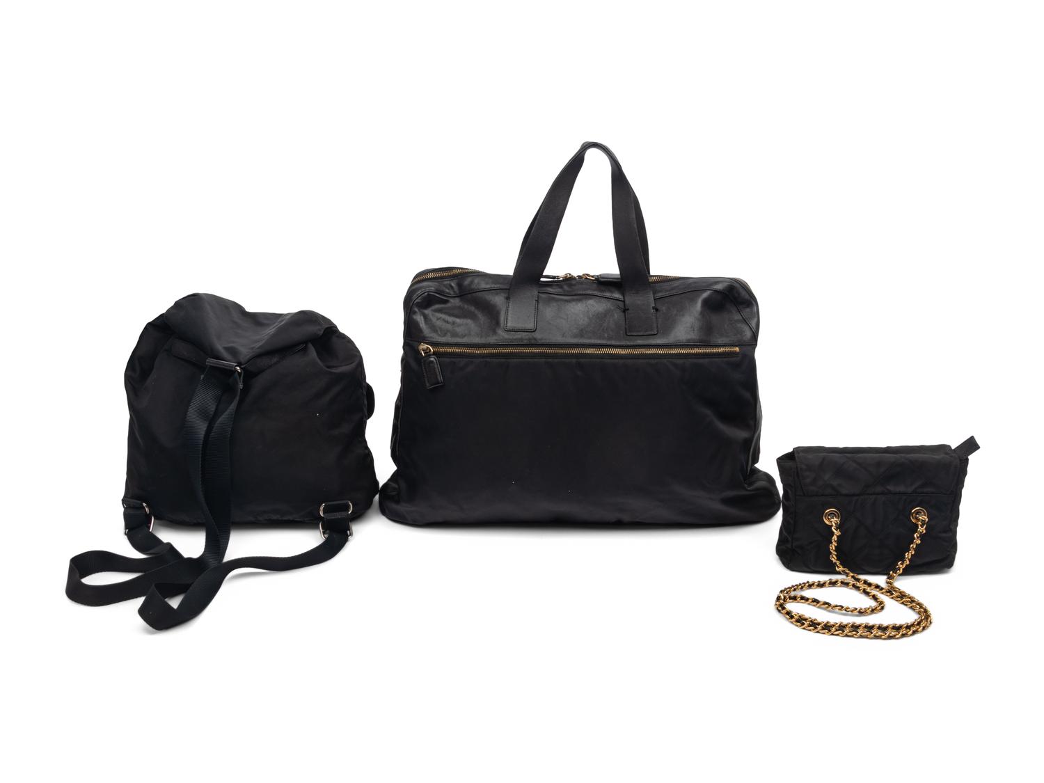Three Prada Nylon Bags