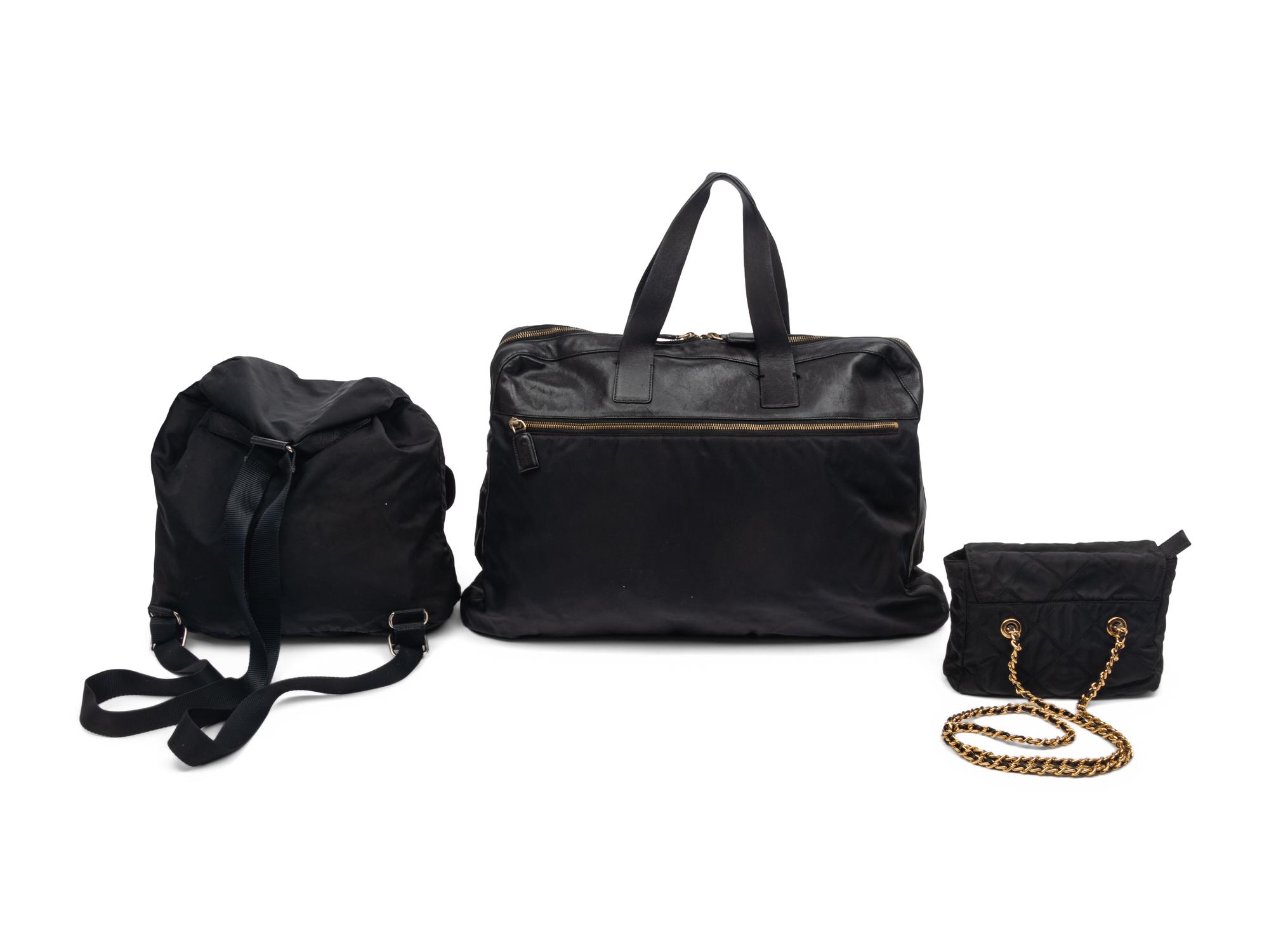 Three Prada Nylon Bags