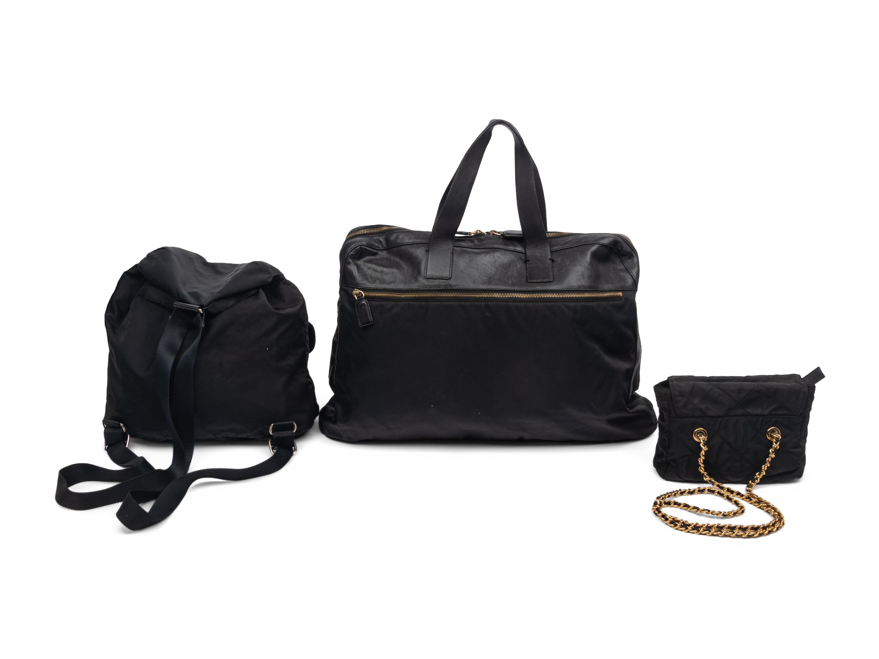 Three Prada Nylon Bags