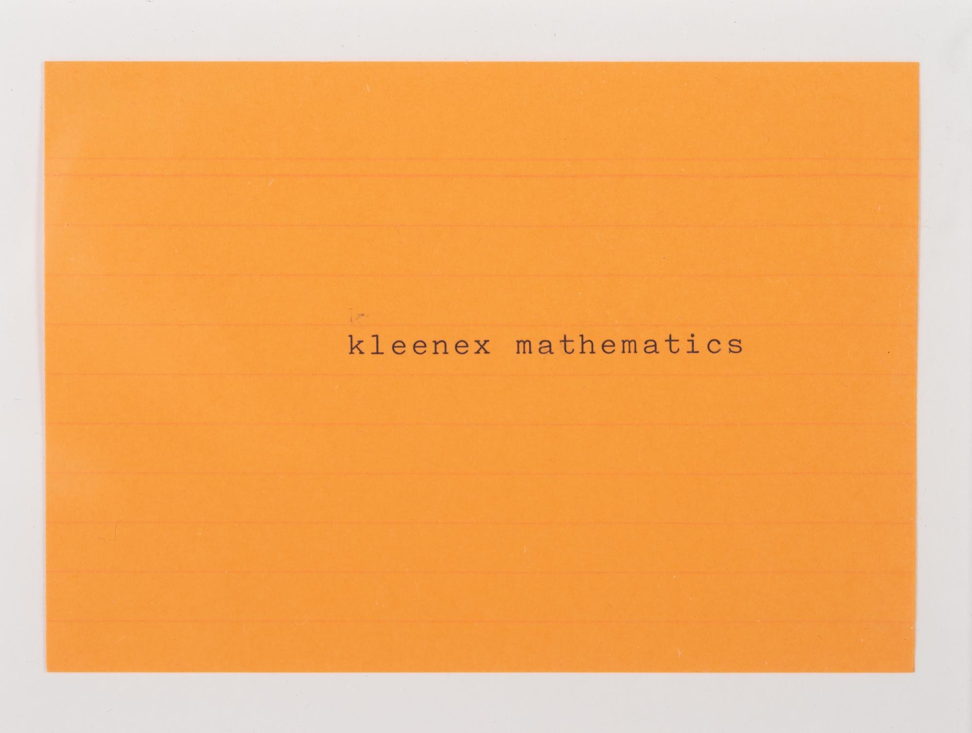 Kleenex Mathematics 1