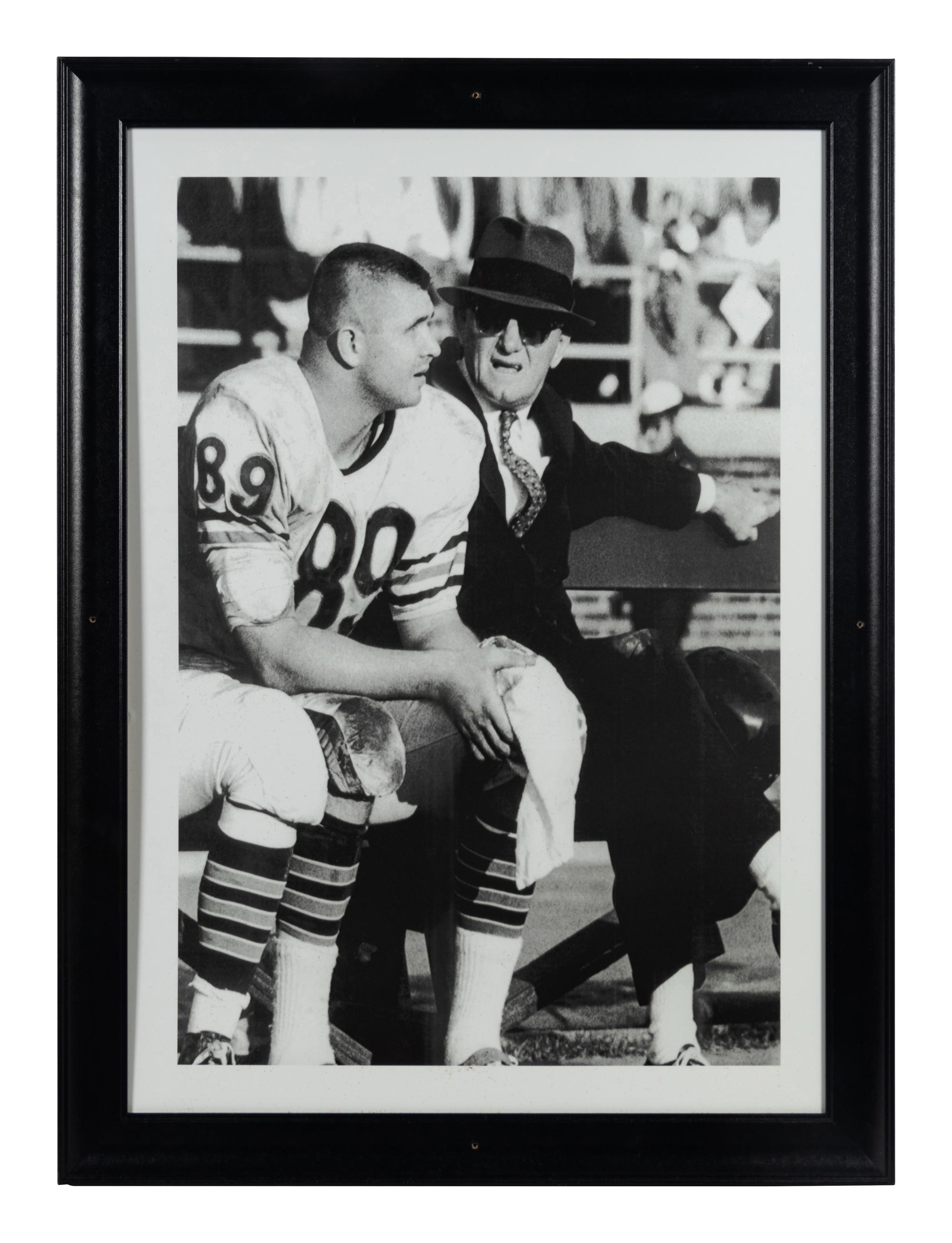 A Group of 14 Photographs of George Halas Formerly Displayed at Mike Ditka's Restaurant
