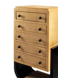 An Art Deco Style Parcel Ebonized Chest of Drawers
