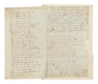 BURNS, Robert (1759-1796). Autograph letter signed ("Robt. Burns"), to Frances Dunlop (addressed as "Mrs. Dunlop"), Mauchline, 2 August 1788.