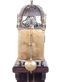 An English Incised Brass Lantern Bracket Clock, 17th Century