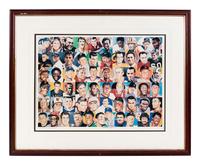 A Group of Five Large Scale Football Artworks Formerly Displayed at Mike Ditka’s Restaurant