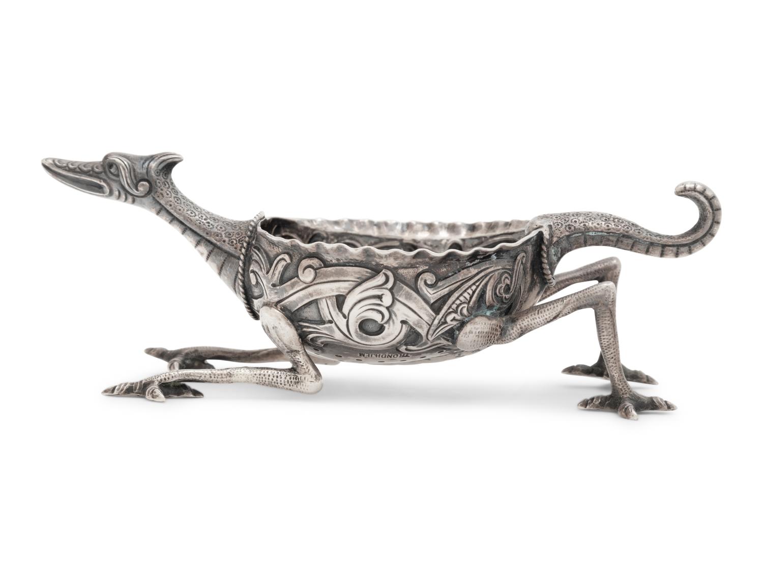 A Norwegian Silver Tea Strainer