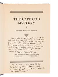 TAYLOR, Phoebe Atwood (1909-1976). The Cape Cod Mystery . Indianapolis: The Bobs-Merrill Company, 1931.