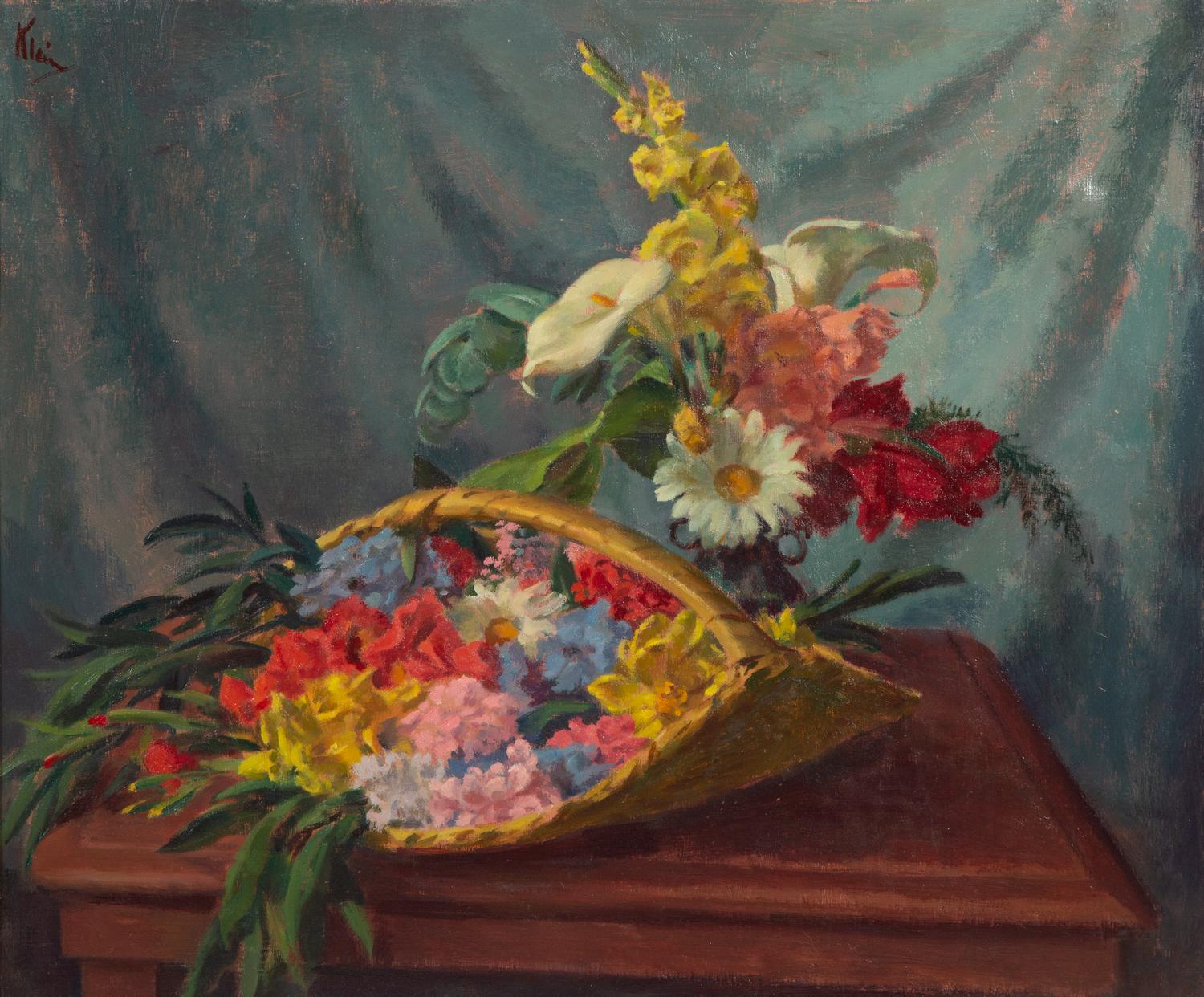 Still Life with Flowers in a Basket