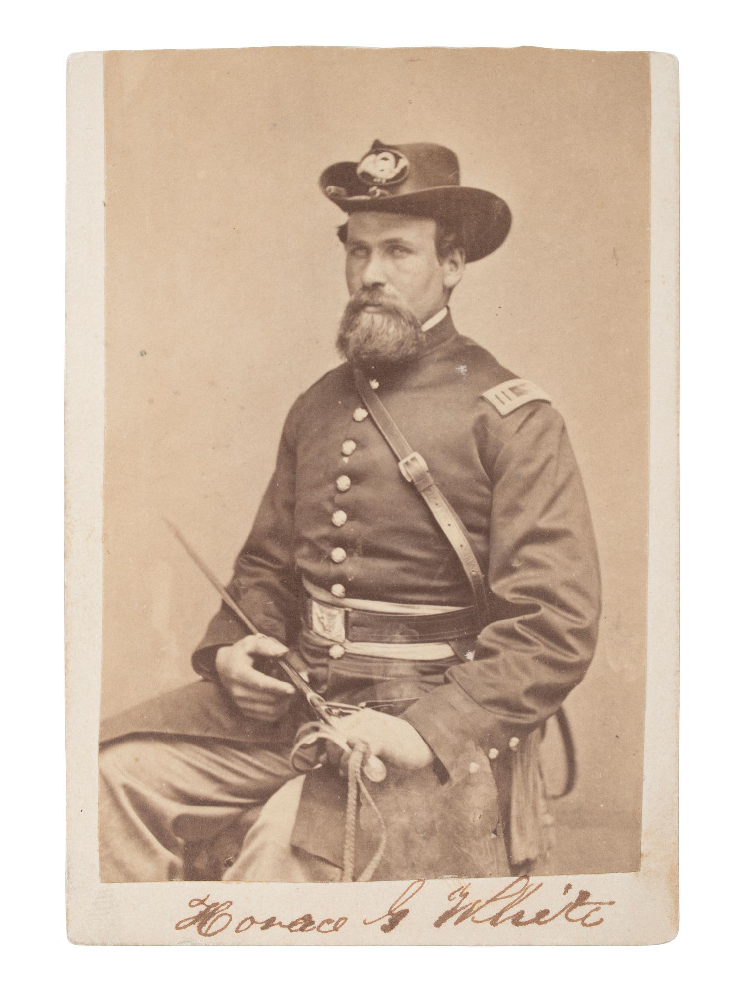 [CIVIL WAR]. A group of 16 CDVs of New York and Connecticut soldiers, highlighted by 10 images of identified members of the 94th New York Infantry, which was heavily engaged at Gettysburg.