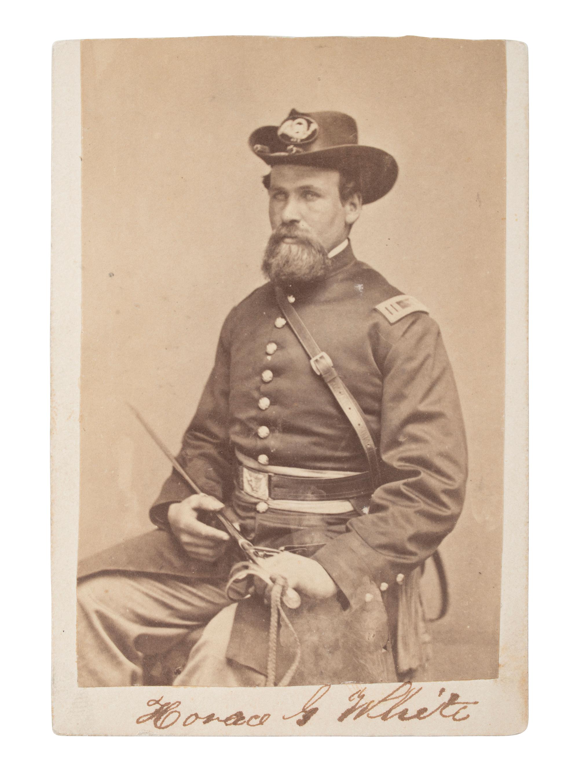 [CIVIL WAR]. A group of 16 CDVs of New York and Connecticut soldiers, highlighted by 10 images of identified members of the 94th New York Infantry, which was heavily engaged at Gettysburg.