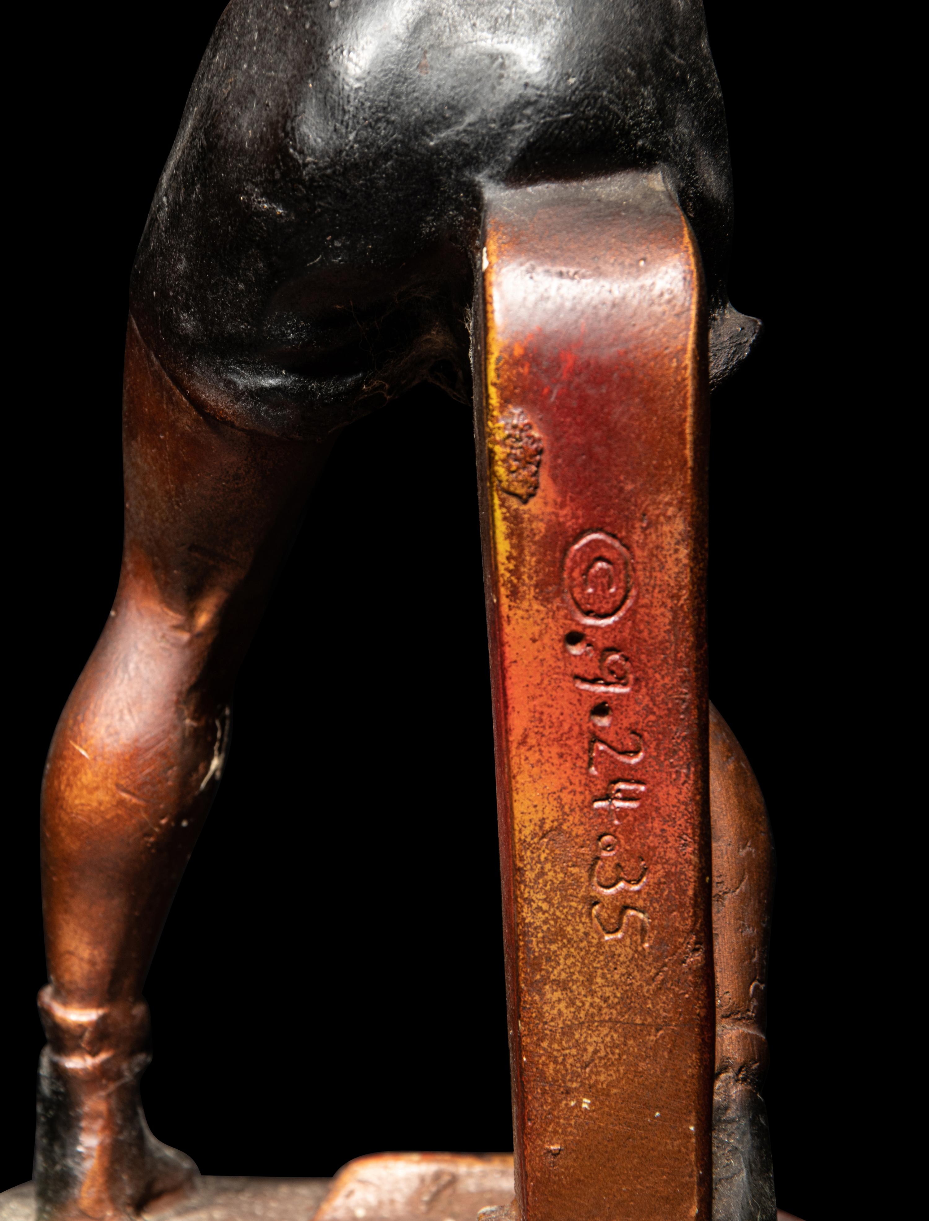 A Group of Two Vintage Joe Louis Figural Lamps,