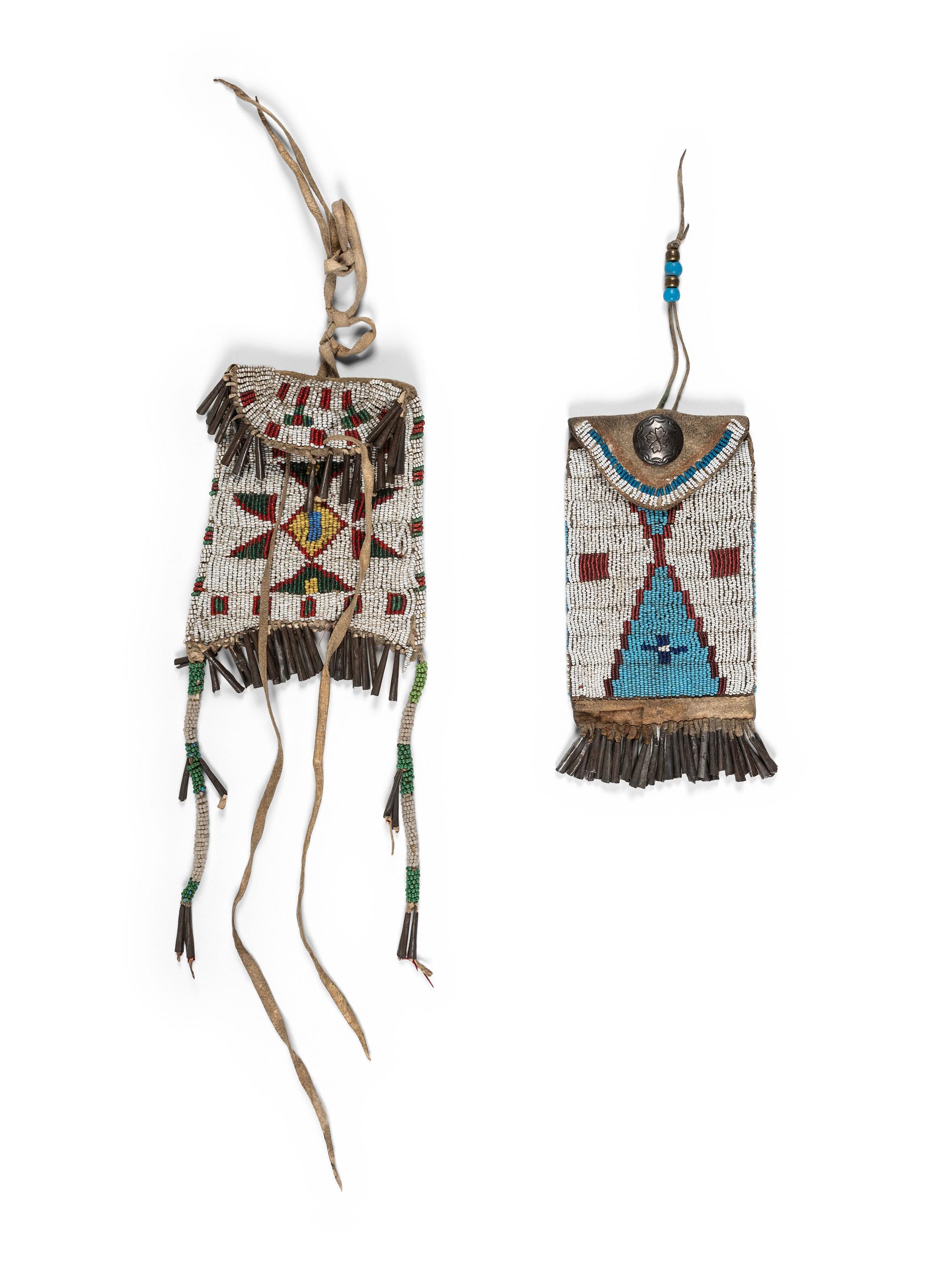Pair of Northern Plains Beaded Strike-A-Light Bags