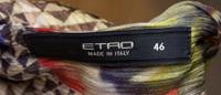 An Etro Multicolor Silk Sheer Blouse, Size 46.