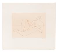 Henry Moore, (British, 1898-1986), Reclining Nude II, 1978