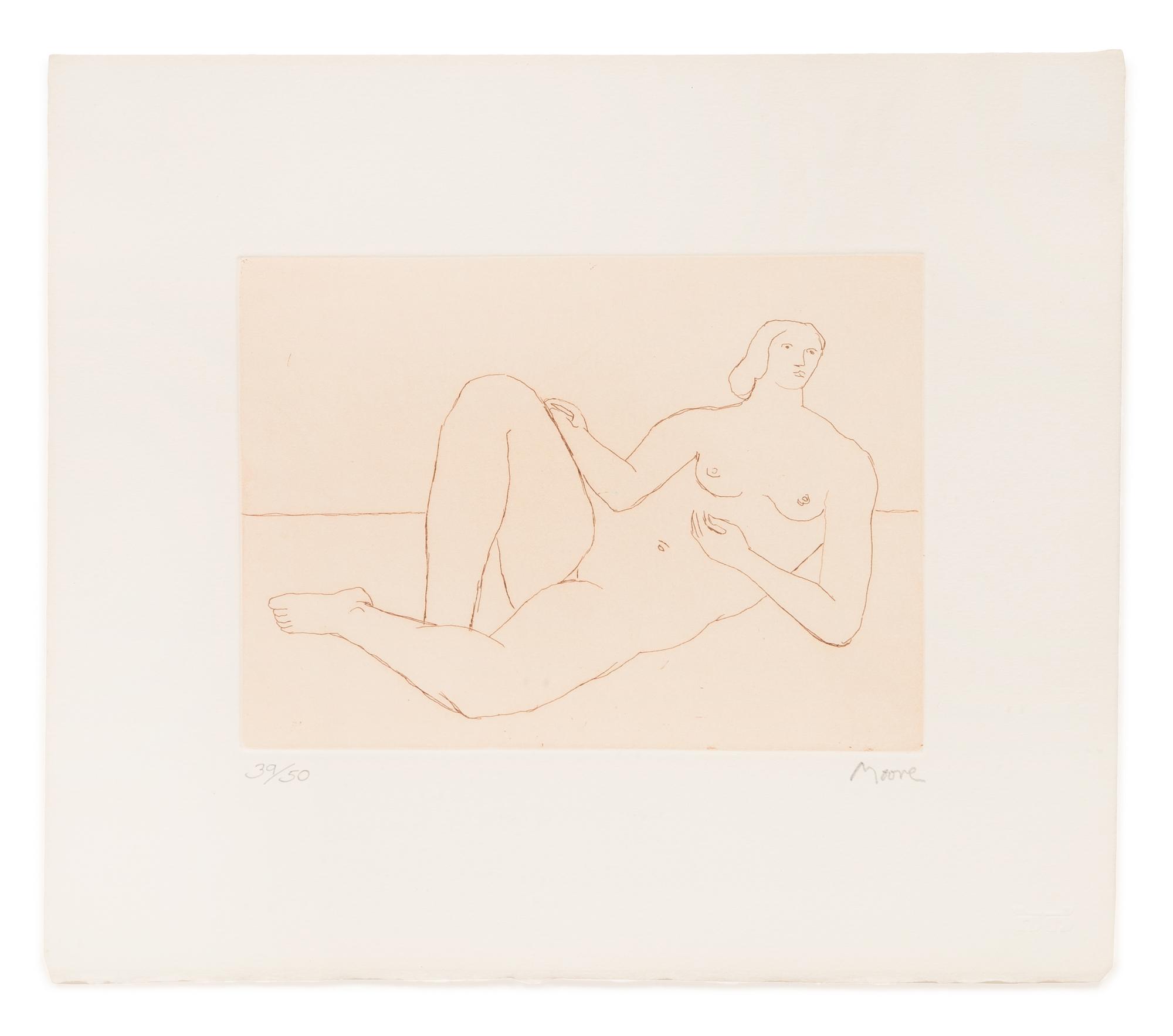 Henry Moore, (British, 1898-1986), Reclining Nude II, 1978