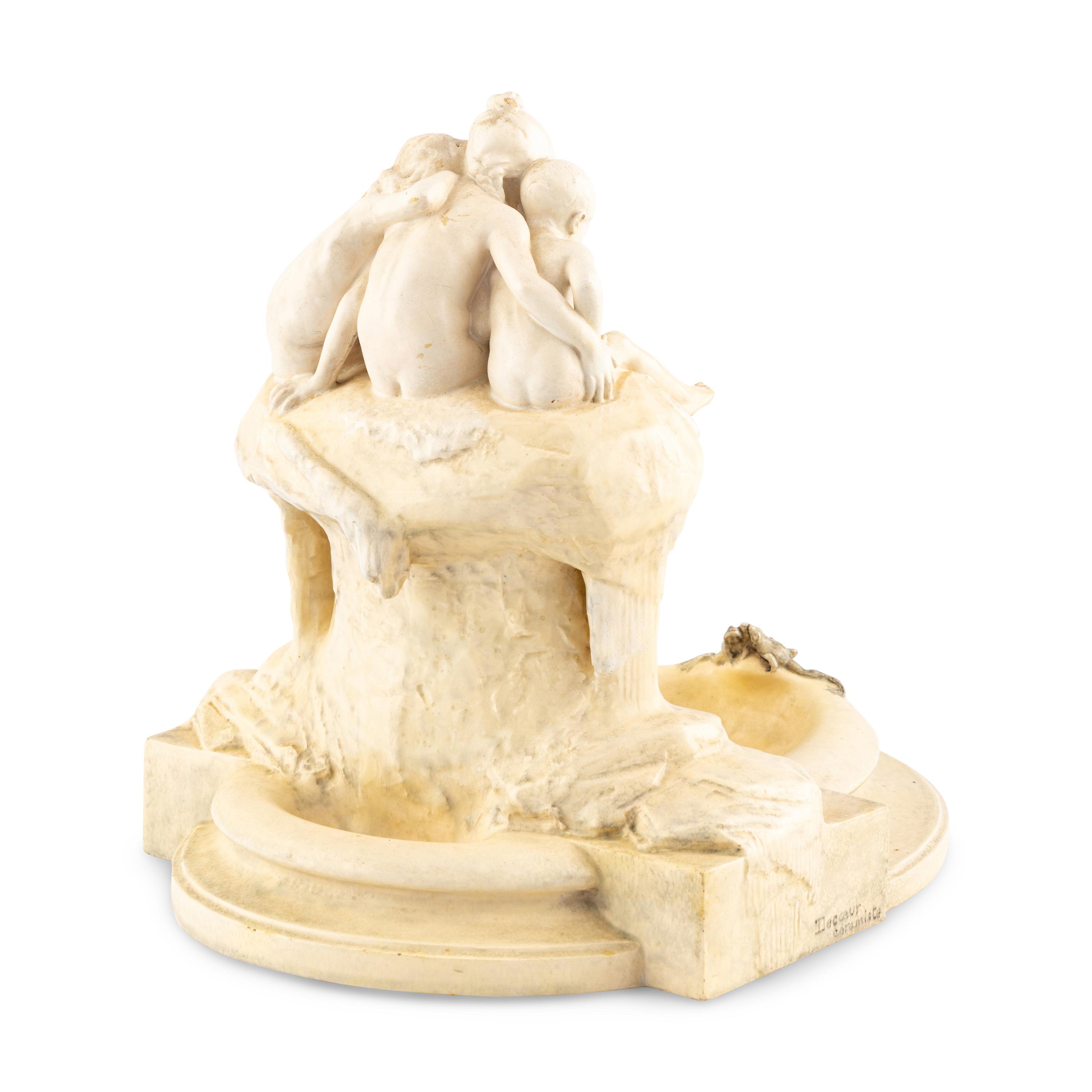 Emile Decoeur After Max Blondat, 19th Century — Les enfants aux grenouilles