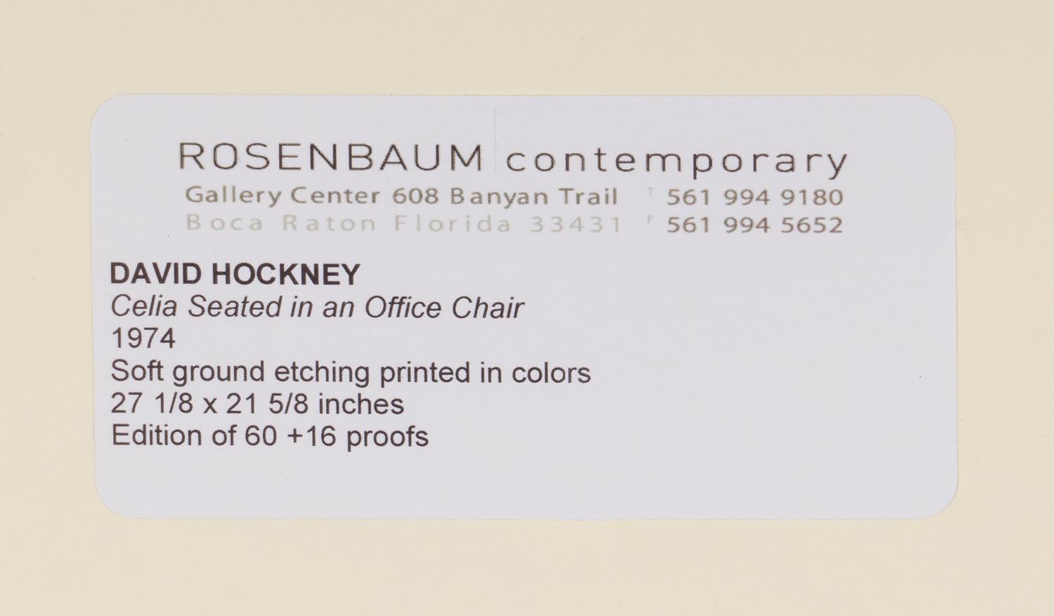 Celia Seated in an Office Chair, 1974