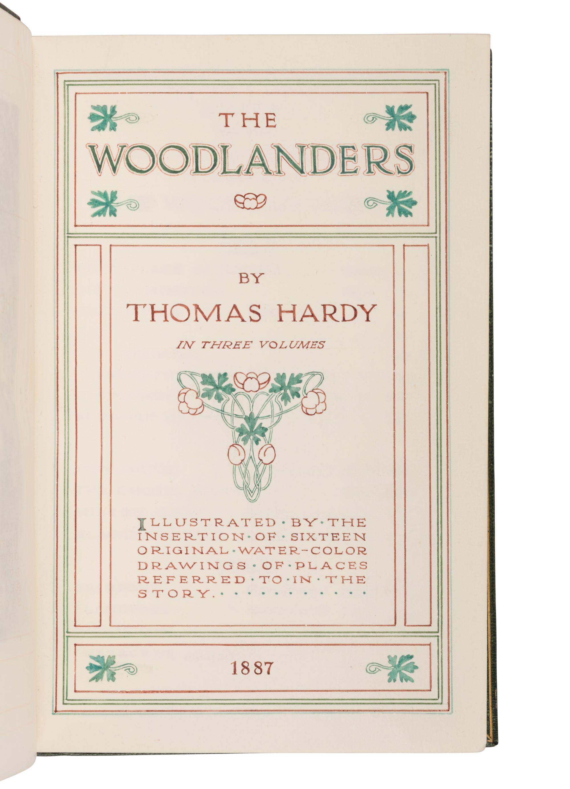 HARDY, Thomas (1840-1928). The Woodlanders . London: Macmillan and Co., 1887.