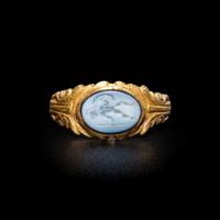 A Roman Gold and Nicolo Ring with Mars