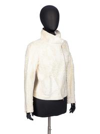 Oscar de la Renta, Quilted Fur & Satin Jacket
