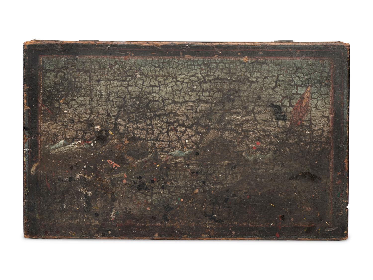 A Painted Pine Document Box