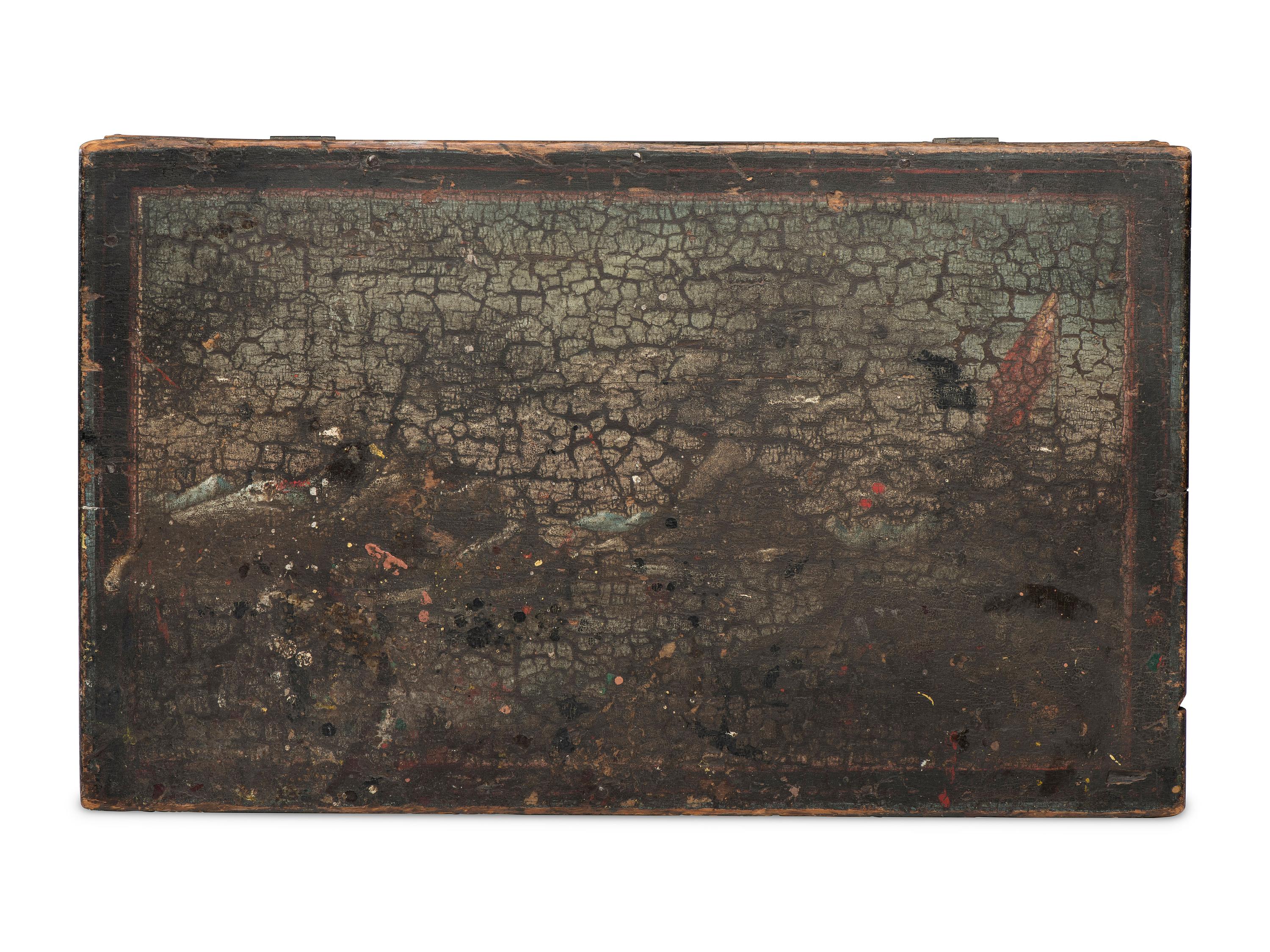 A Painted Pine Document Box