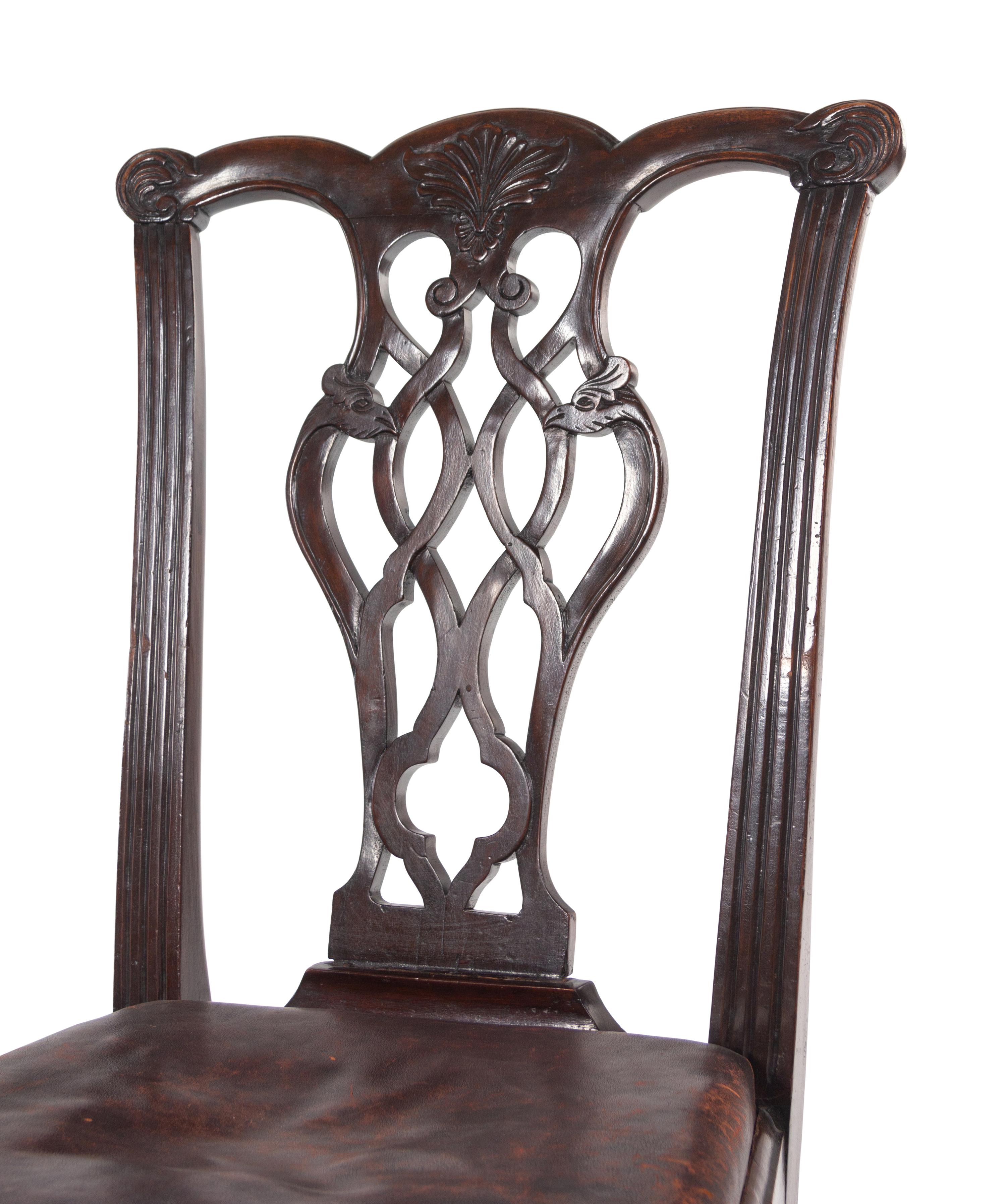 A Set of Eight George III Style Mahogany Dining Chairs