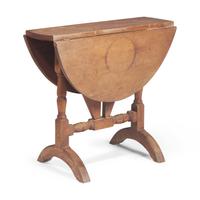 A William & Mary Maple and Pine "Trestle Board Butterfly" Table