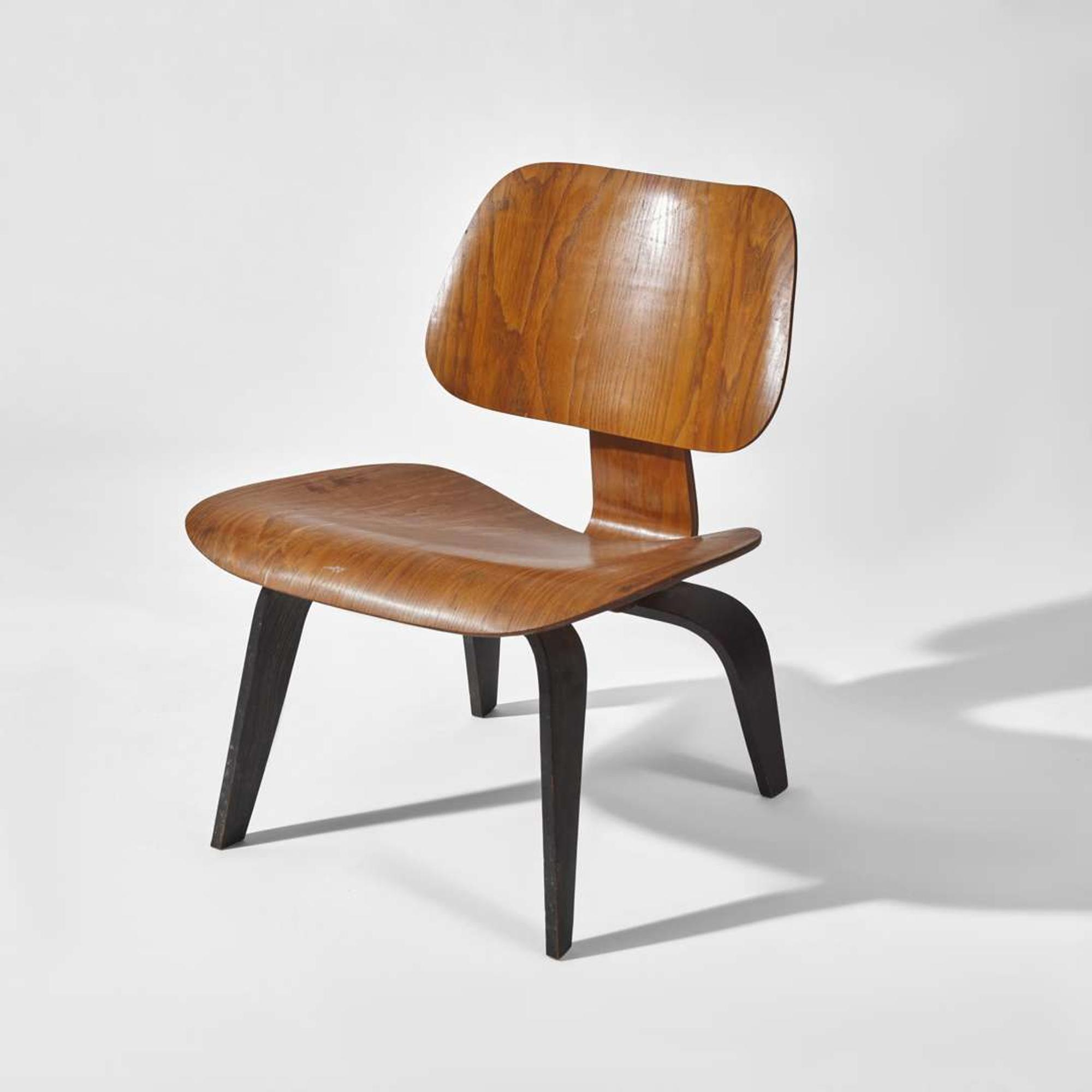 Charles Eames (American, 1907-1978) and Ray Eames (American, 1912-1988) Early LCW Chair, Evans Products Company/Herman Miller, USA, designed 1946, the present lot late 1940s