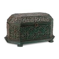 A Large Spanish Renaissance Style Carved and Painted Coffer