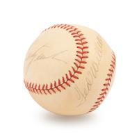 A Ted Williams and Carl Yastrzemski Boston Red Sox Signed Autograph Baseball (Beckett Authentication Services Letter BAS Certified)