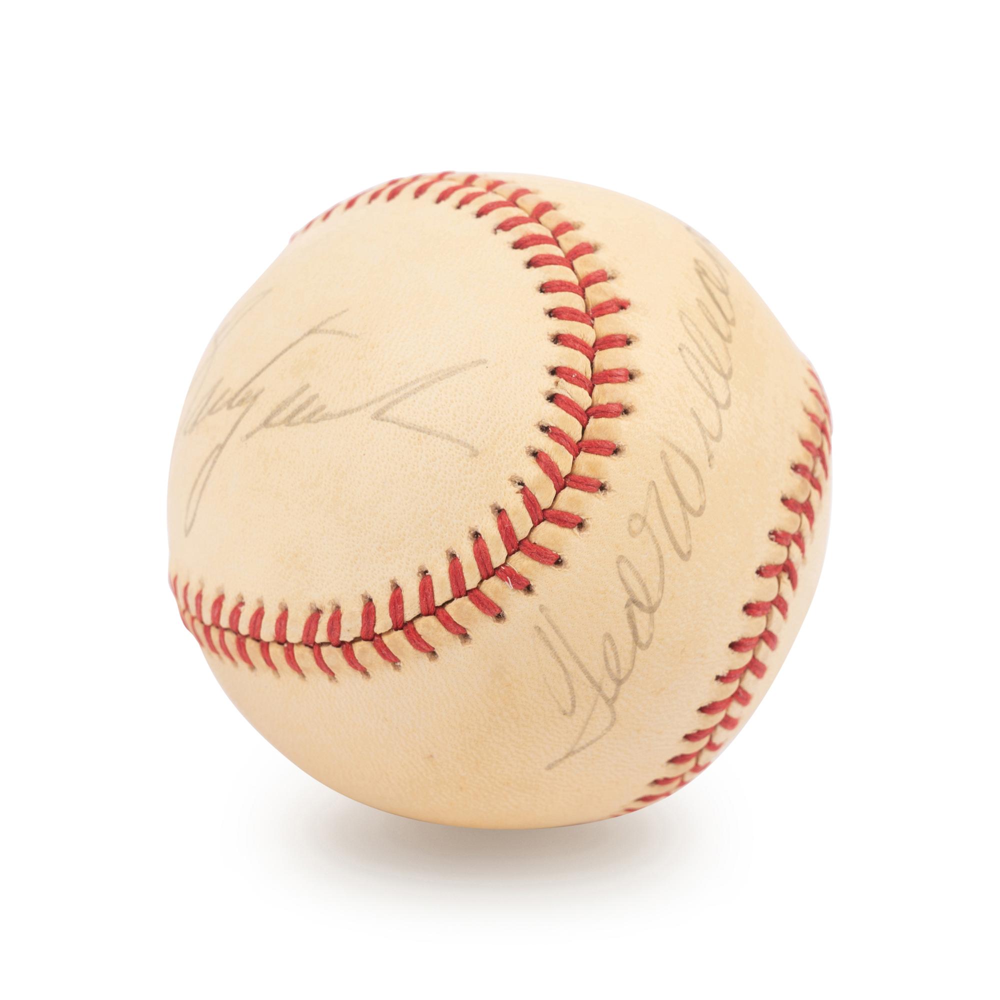 A Ted Williams and Carl Yastrzemski Boston Red Sox Signed Autograph Baseball (Beckett Authentication Services Letter BAS Certified)