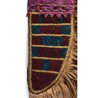 Assiniboine Beaded Buffalo Hide Knife Sheath