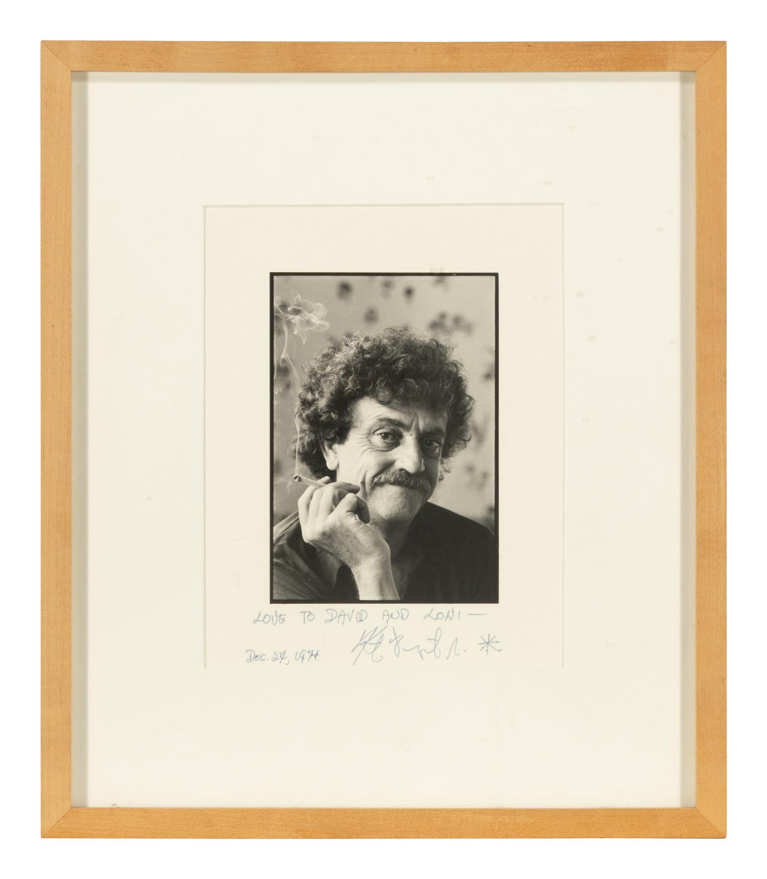 VONNEGUT, Kurt (1922-2007). Untitled original portrait. 1971.