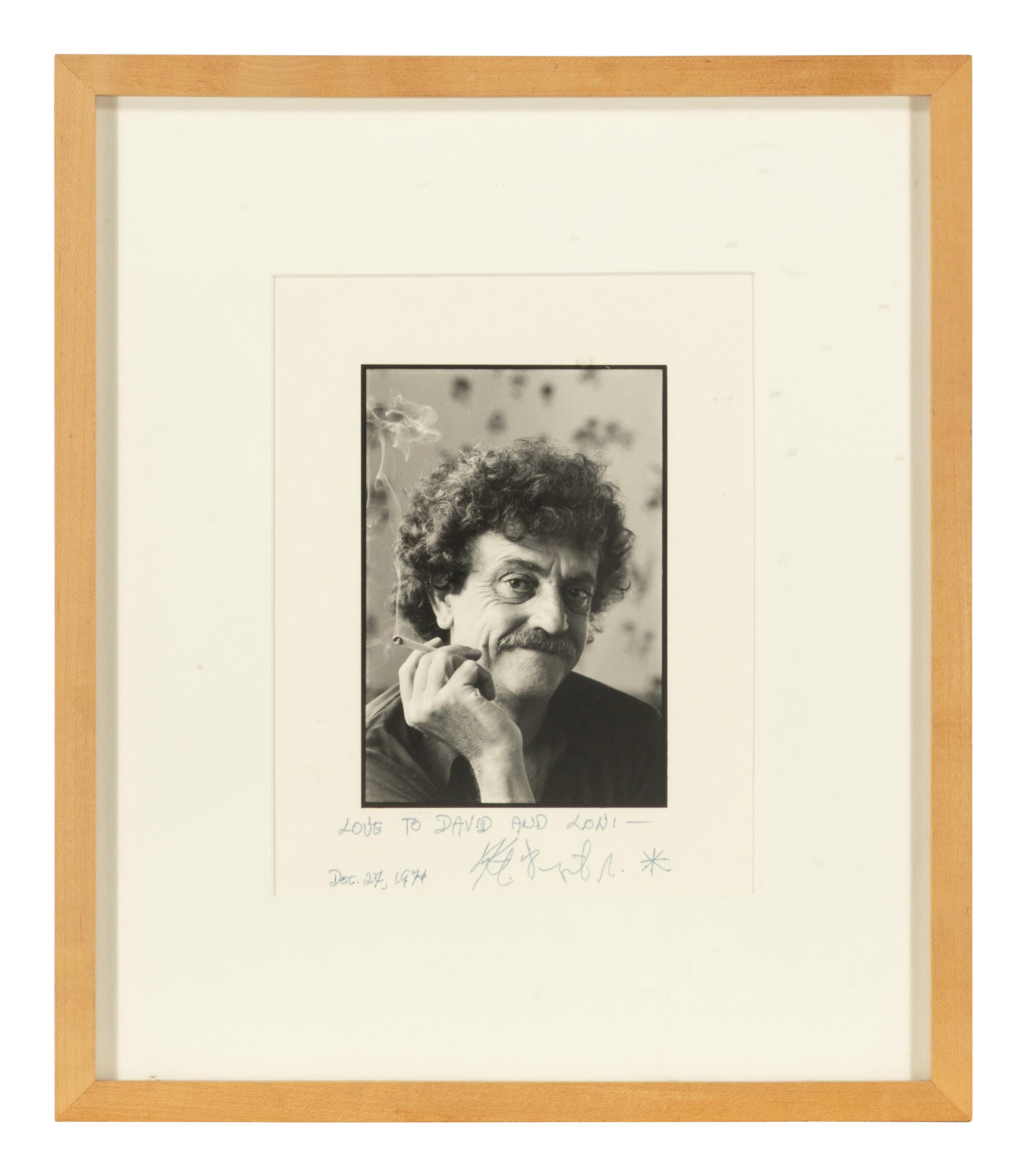 VONNEGUT, Kurt (1922-2007). Untitled original portrait. 1971.